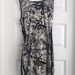 No Boundaries S/CH (3-5) newspaper hoodie dress